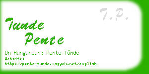 tunde pente business card